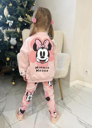 Свитшот толстовка худи леггинсы лосины в рубчик zara minnie mouse disney5 фото