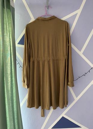 Платье платье мини с v-образным вырезом «катания» romashka песочное6 фото