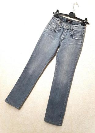 Джинси жіночі блакитні-димчасті бренд woodsstar середньої щільності розмір w27, l 32
