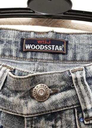 Woodsstar стильные джинсы голубые дымчатые средней плотности котон женские размер w27, l 32 40-429 фото