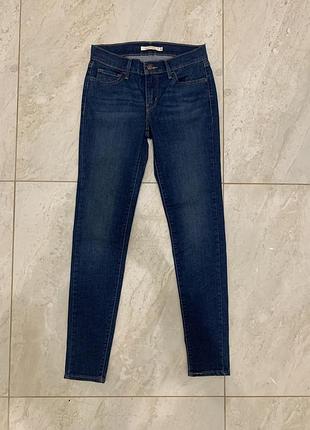Джинсы levi's 710 levis super skinny 26 синие брюки скинни
