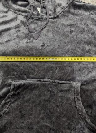 Базовый свитшот xs/s велюр плюшевый мягкий велюровый худи гольф водолазка спортивная...