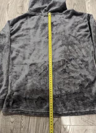 Базовый свитшот xs/s велюр плюшевый мягкий велюровый худи гольф водолазка спортивная...