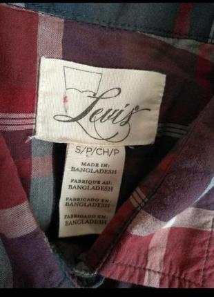 Легкая брендовая рубашка в клетку levis, на хс,с, блузка, футболка, клетка4 фото