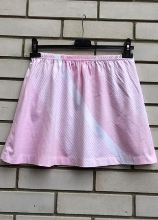 Спортивная юбка нежно-розового цвета,хлопок