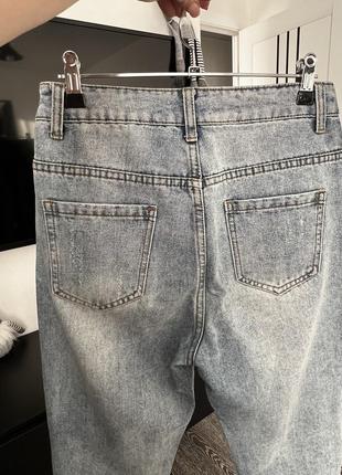 Стильні джинси мом зі стразами / прямі джинси / бойфренди6 фото