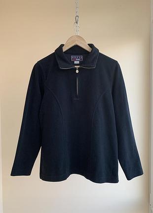Вінтажна чорна аутдор фліска silvy sport centre флісова кофта logo центр лого made in italy вінтаж 90х prada nike acg the north face patagonia s