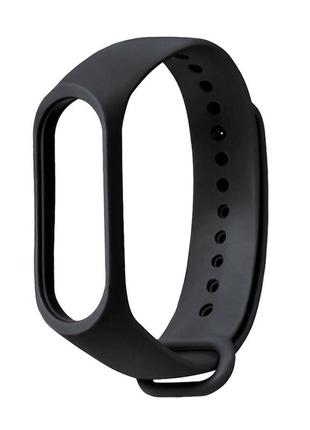 Ремінець для xiaomi mi band 3/4, black, силіконовий, ксіомі/сяомі мі бенд