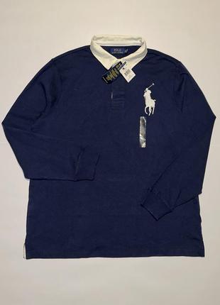 Регбейка, поло, лонгслив polo ralph lauren rugby polo sweatshirt big logo