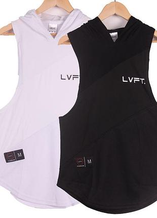 Безрукавка чоловіча з капюшоном "live fit" біла