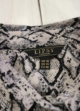 Рубашка блузка в змеиный принт с накладными карманами, 2xl-3xl3 фото