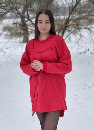 Сукня-світшот з імітацією корсета