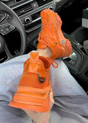 Яскраві жіночі кросівки calvin klein orange в помаранчевому кольорі (36-40)5 фото