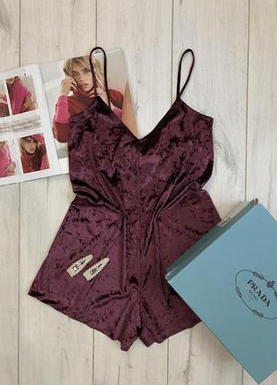 Велюровый комбинезон pull&bear s