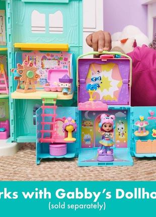 Кукольный домик gabby’s dollhouse кукольный домик габби с 4 игровыми зонами8 фото