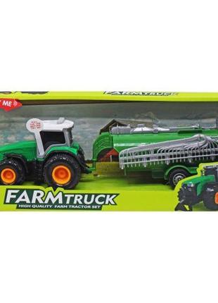 Трактор с прицепом "farm truck", зеленый