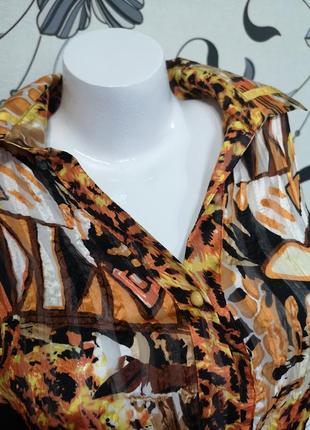 Оригинальная блуза, гладить не надо, легкая, воздушная, длинный рукав2 фото