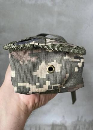 Военный закрытый подсумок на бронежилет подсумок двойной закрытый сумка для рожков ак в пиксельном оформлени5 фото