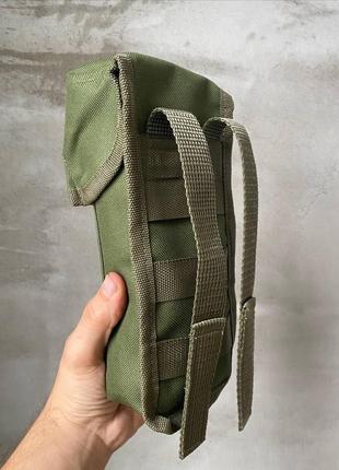 Военный закрытый подсумок на бронежилет подсумок двойной закрытый сумка для рожков ак в пиксельном оформлени6 фото