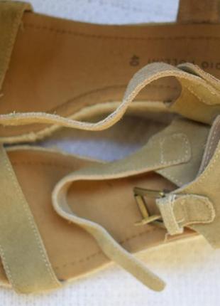 Замшеві босоніжки, туфлі еспадрільї туфлі на танкетці джут італія р. 40 26,1 см2 фото