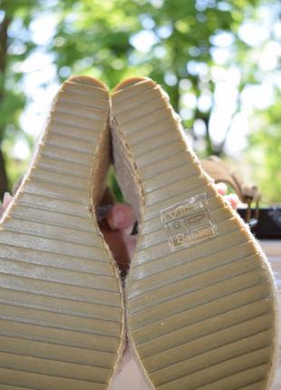 Замшеві босоніжки, туфлі еспадрільї туфлі на танкетці джут італія р. 40 26,1 см9 фото