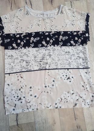 Футболка в цветок свободного кроя/блуза zara