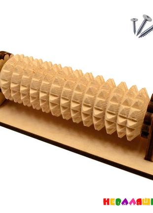 Заготівля для бізіборда дерев'яний масажер великий 15 см крутилка вертушка заготовка для бізікуба