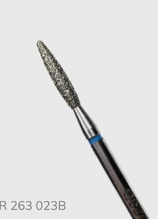 Фреза алмазне полум'я синьою насічкою rcr 263 023b