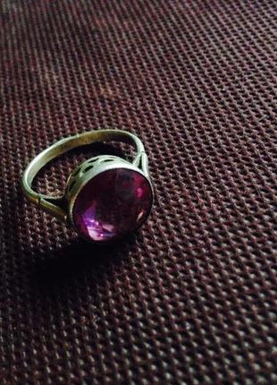 Скидка перстень серебряный с корундом 875 проба ссср (звезда) винтаж 18 р кольцо