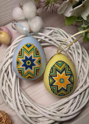 Великодній декор, писанка з ручною вишивкою