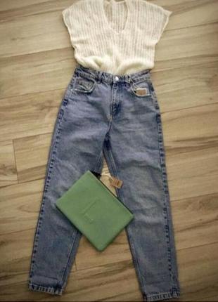 Italy,брендовые джинсы органический хлопок, классические мом9 фото