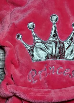 Халатик рожевий тепленький princess флісовий