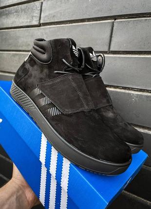 ❄️adidas tubular black winter❄️ кросівки чоловічі зимні адідас, кроссовки мужские зимние адидас, кросівки зимові чорні адідас