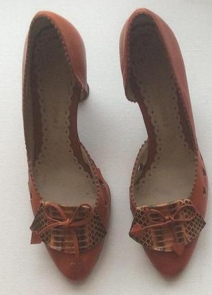 Туфли aragona, кожа, актуальный каблук
