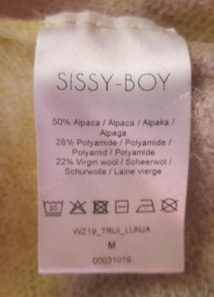 Новый свитер sissy boy размер s-m 50 альпака, 22virgin wool шерсть, 28 полиамид.3 фото