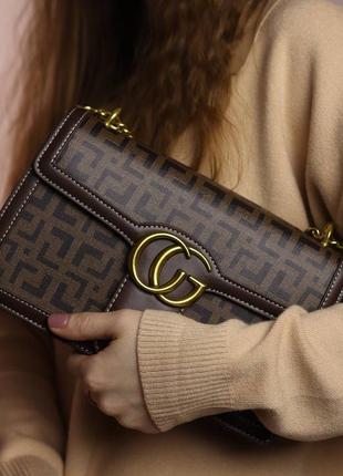 Сумочка gucci brown6 фото