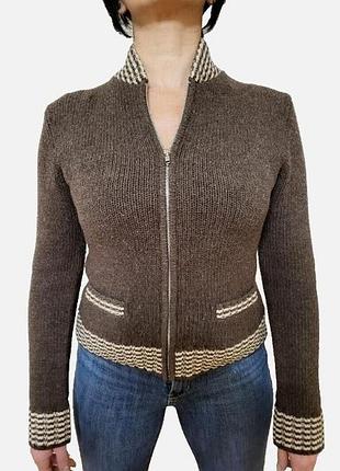 Женский кардиган из чистой ягненканой шерсти на молнии filippa k размер s