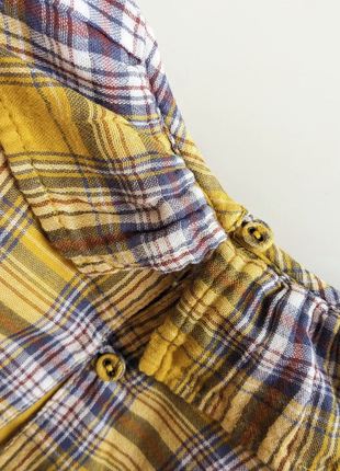 Джинсовый сарафан и муслиновая рубашка в клетку, как zara5 фото