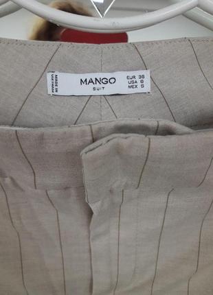 Прямые брюки в полоску mango8 фото