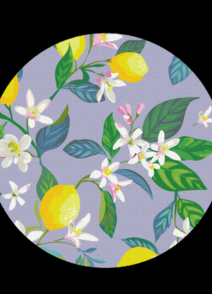 Кругла картина за номерами цвітіння лимона