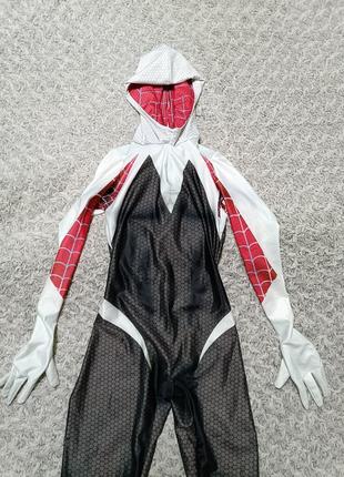 Карнавальный костюм гвен человек паук 6-7 лет4 фото