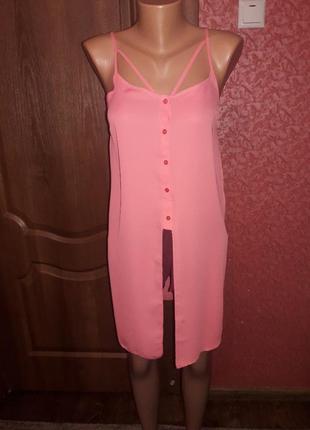 Нове брендове сукня туніка з розрізами з боків, розмір 12-14