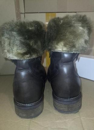 Тёплые женские ботинки на шнурках roberto santi (зима, кожа, италия) #12855 фото