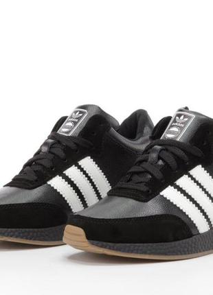 Зимові  кросівки adidas iniki  runner black white ( адидас інікі ранер  чорно-білі на хутрі чоловічі )3 фото