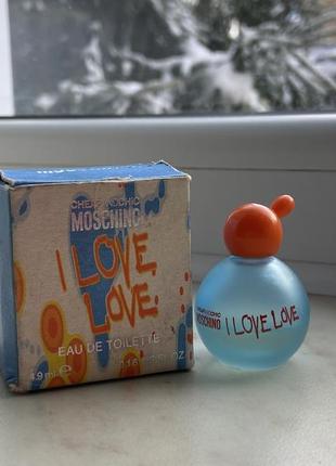 Vintage stories moschino i love love миниатюра 4,9мл