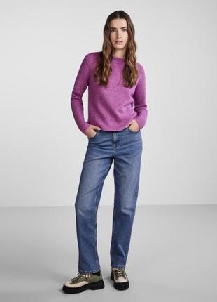 Вʼязаний джемпер светр в рожево-малиновому кольорі від данського бренду vero moda5 фото