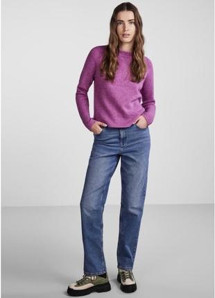 Вʼязаний джемпер светр в рожево-малиновому кольорі від данського бренду vero moda3 фото