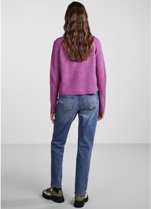 Вʼязаний джемпер светр в рожево-малиновому кольорі від данського бренду vero moda4 фото