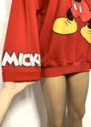 Міккі маус, светр, балахон, худі з капюшоном червоний4 фото