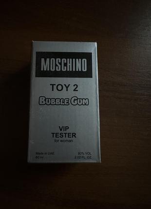 Женский тестер moschino toy 2 bubble gum 60ml(москино бабл гам ) оаэ 60 мл4 фото